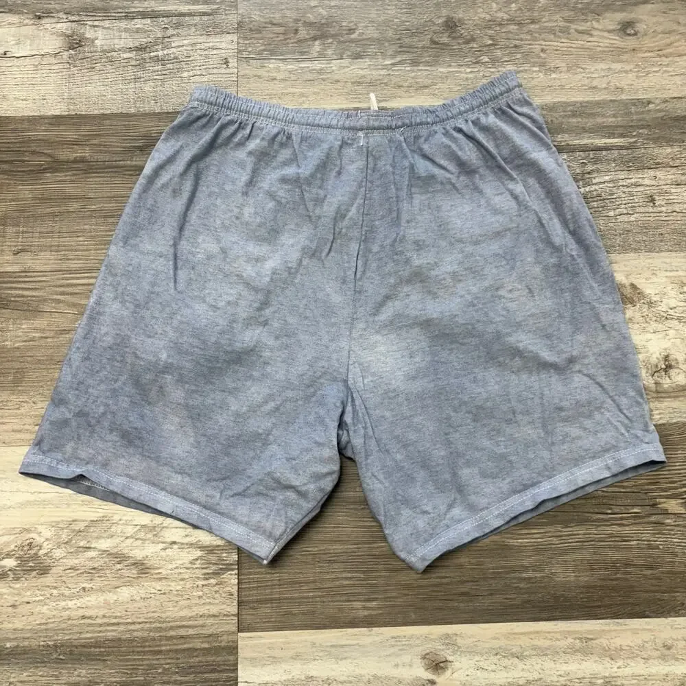 Vintage Disney Shorts Mickey Mouse Baby Blue Men L Drawstring USA Made Sweat